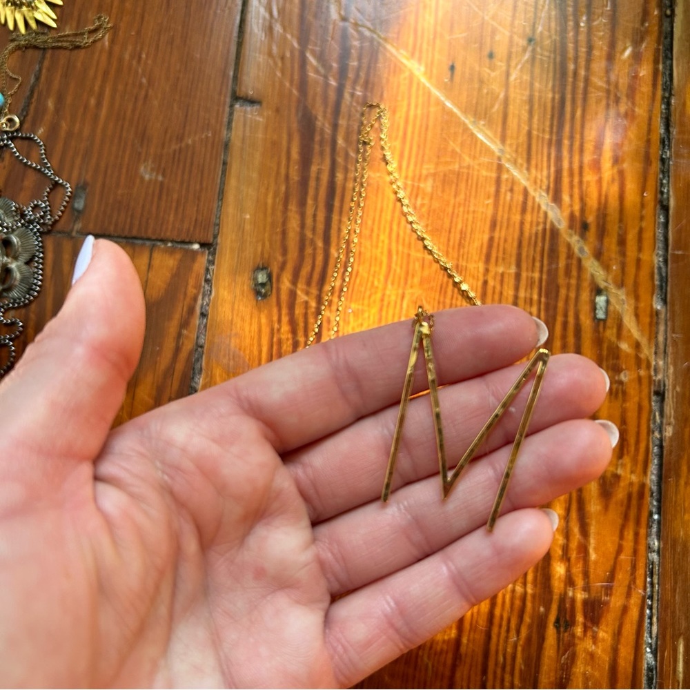 Anthropologie M Monogram Necklace
